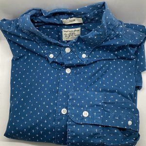 J Crew Secret Wash cotton poplin shirt Teal in Medium (Slim-fit)